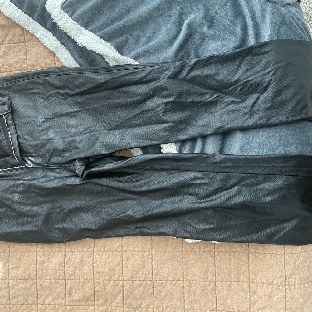 Faux leather pants